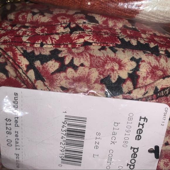 Free People Dress Fall Floral Print Large NWT - Picture 6 of 6